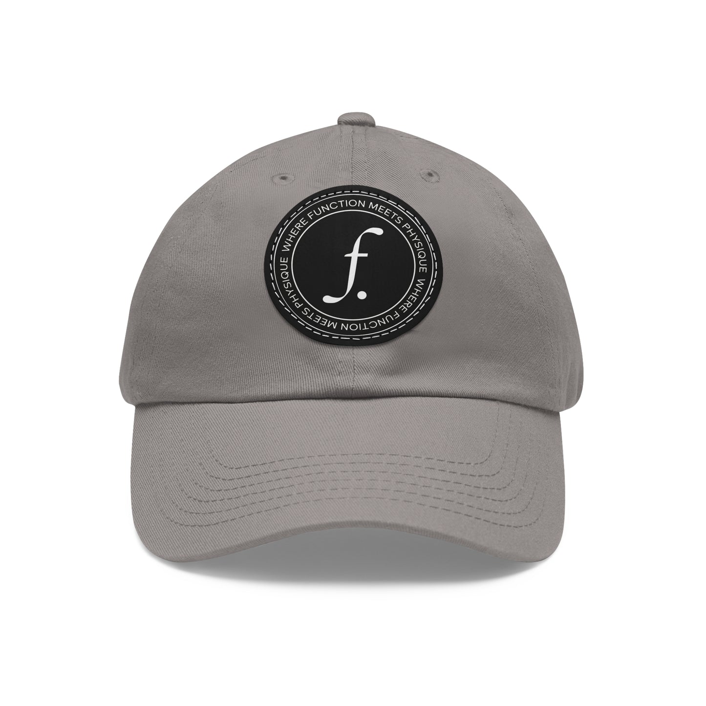 Dad Hat with Leather Patch (Round)